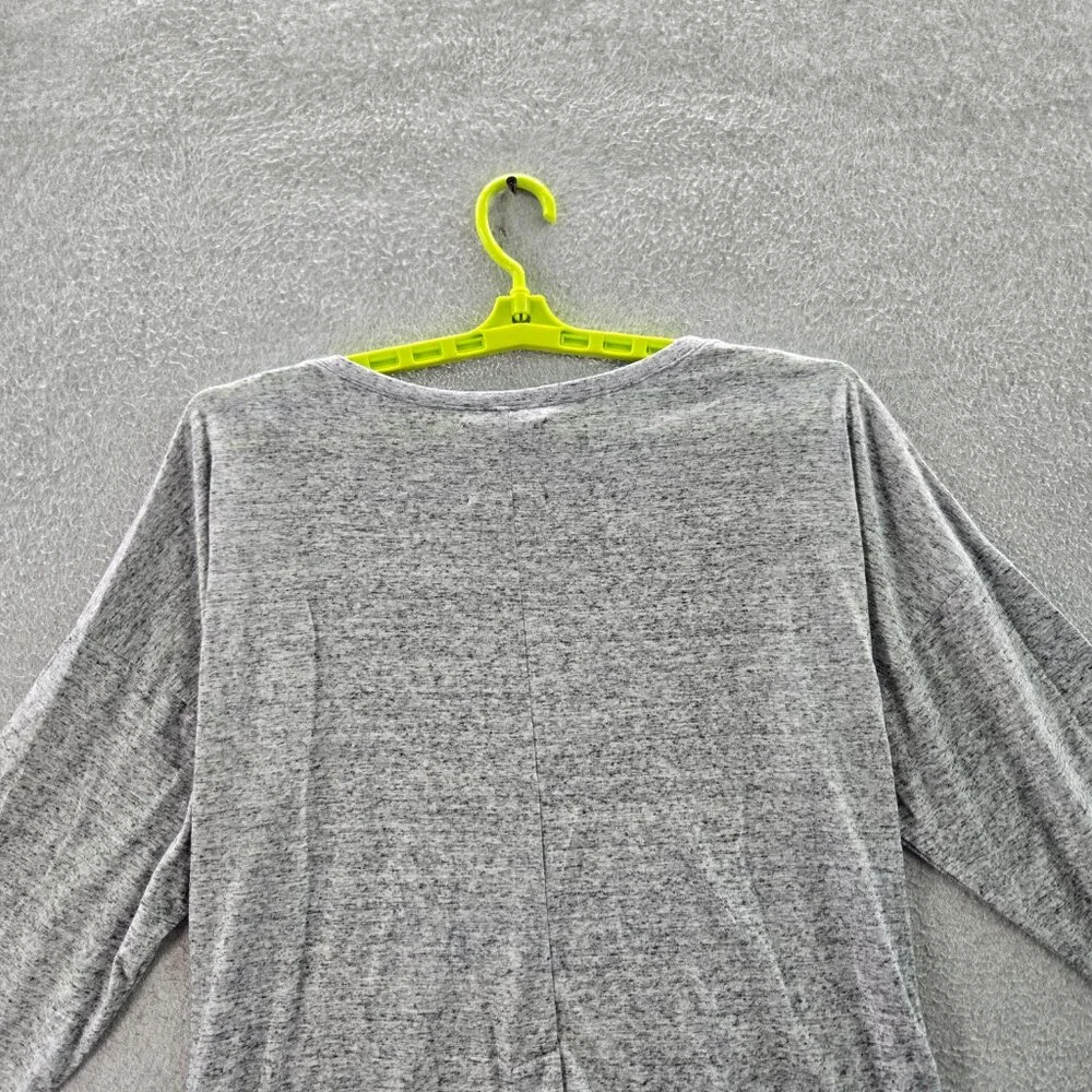 Disney Couture Women Shirt Large Gray Embroidered Sequin Crew‎ Neck Pullover